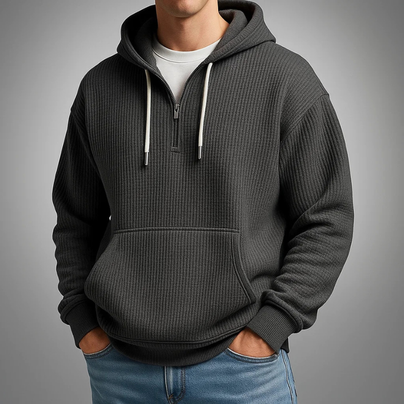 Ryan | Men's Half-Zip Hoodie | Waffle Knit · PNY