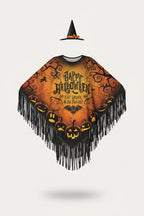 Sabrina | Women's Halloween Poncho | Fringe Trim · PNY
