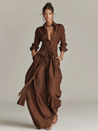 Sabrina | Women's Wide-Leg Jumpsuit | Belted Waist · PNY
