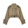 Sadie | Women's Cropped Trench Coat | Belted · PNY