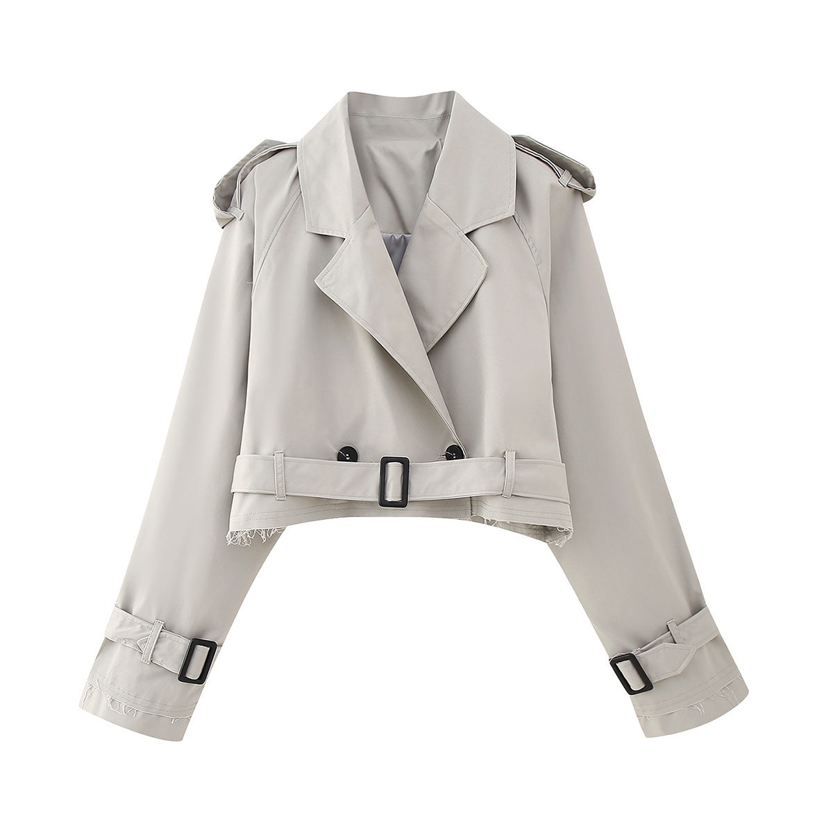 Sadie | Women's Cropped Trench Coat | Belted · PNY