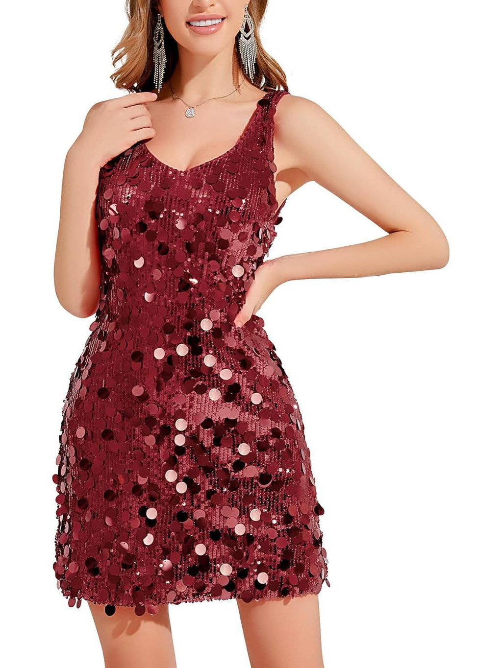 Scarlett | Women's Sleeveless Mini Dress | Sequin Embellished · PNY