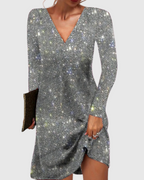 Scarlett | Women's V-Neck Dress | Sequin · PNY