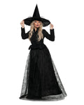 Seraphina | Women's Classic Witch Costume | Spiderweb Lace