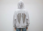 Serena | Women's Oversized Hoodie | Sequin Wings · PNY
