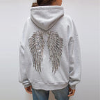 Serena | Women's Oversized Hoodie | Sequin Wings · PNY