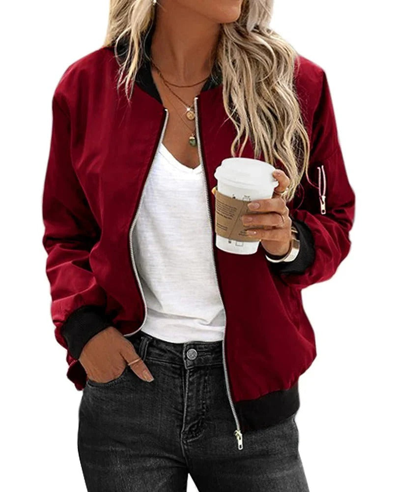 Sienna | Women's Bomber Jacket | Ribbed Trim · PNY