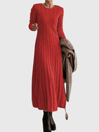 Sienna | Women's Crewneck Sweater Dress | Cable-Knit · PNY