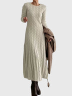 Sienna | Women's Crewneck Sweater Dress | Cable-Knit · PNY