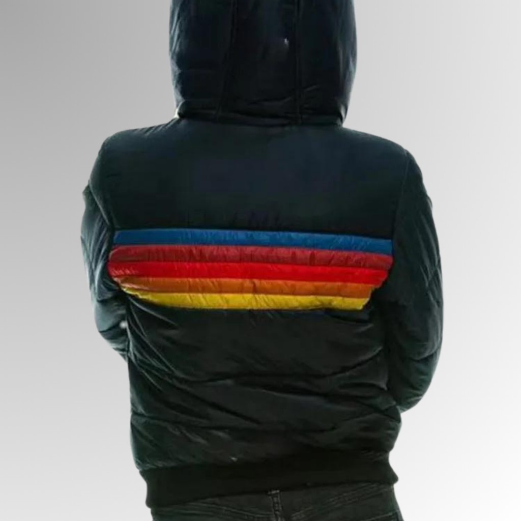 Sienna | Women's Hooded Puffer Jacket | Striped Panel · PNY