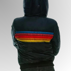 Sienna | Women's Hooded Puffer Jacket | Striped Panel · PNY