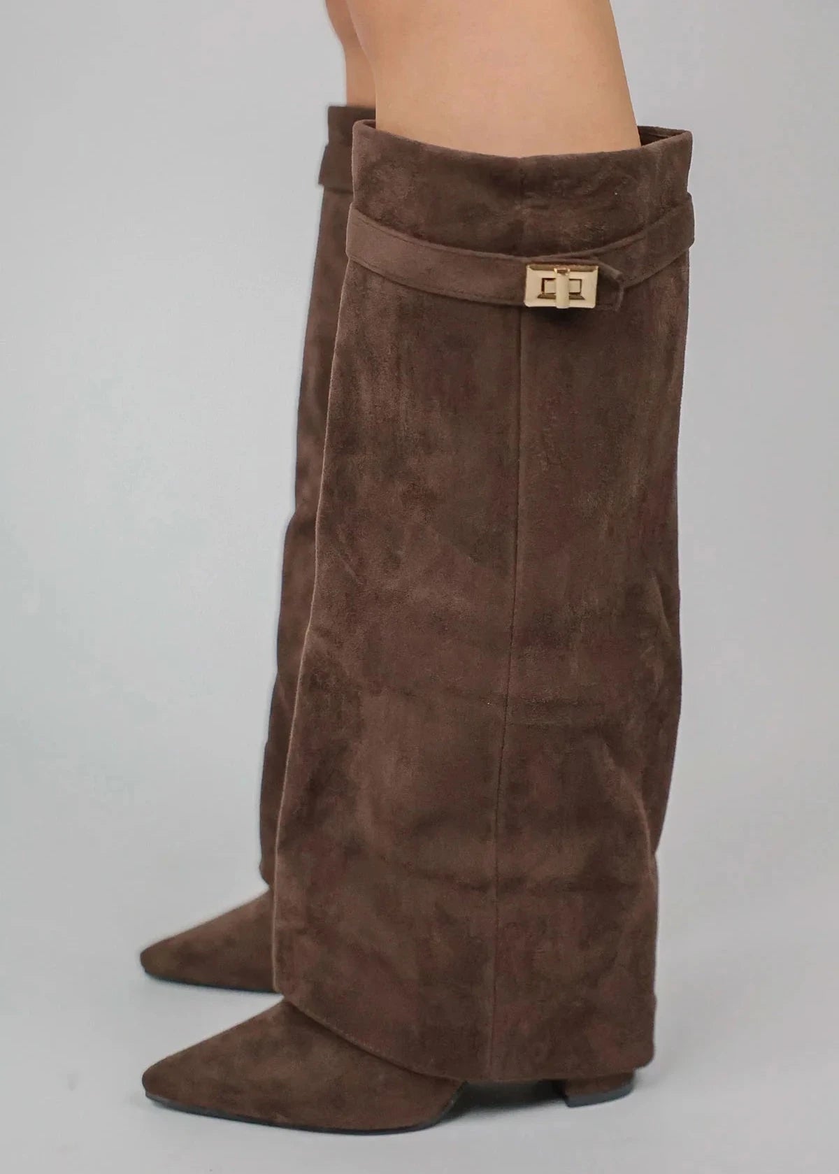 Sienna | Women's Pointed-Toe Boots | Buckle Detail · PNY