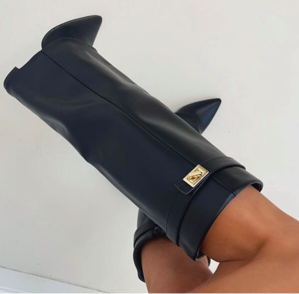 Sienna | Women's Pointed-Toe Boots | Buckle Detail · PNY