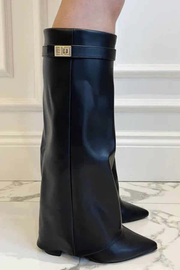 Sienna | Women's Pointed-Toe Boots | Buckle Detail · PNY