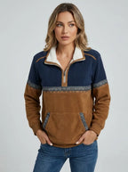 Sienna | Women's Quarter-Zip Sweatshirt | Aztec Print · PNY