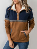 Sienna | Women's Quarter-Zip Sweatshirt | Aztec Print · PNY