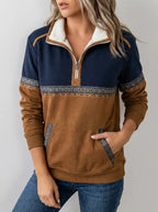 Sienna | Women's Quarter-Zip Sweatshirt | Aztec Print · PNY
