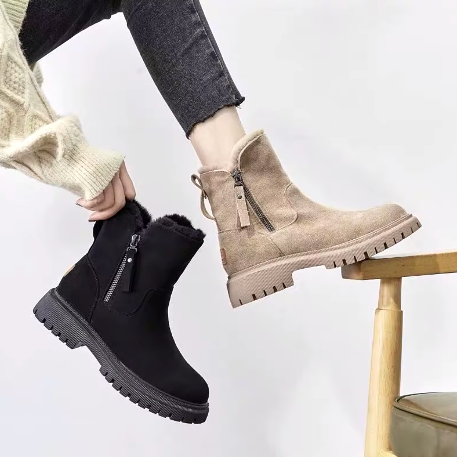 Sienna | Women's Side-Zip Boots | Fleece-Lined · PNY