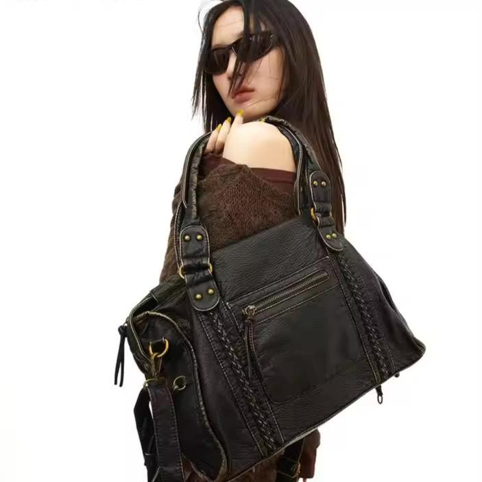 Sienna | Women's Slouchy Shoulder Bag | Woven Accent · PNY