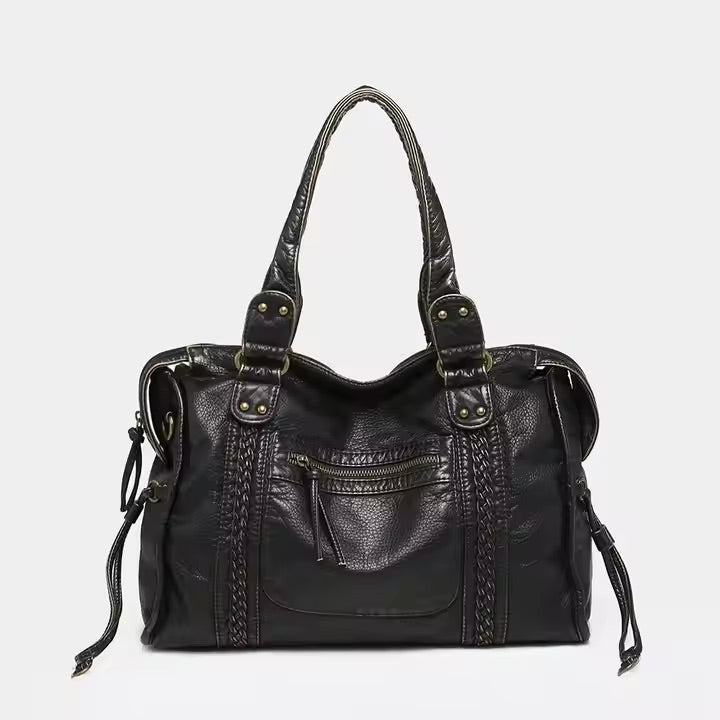 Sienna | Women's Slouchy Shoulder Bag | Woven Accent · PNY