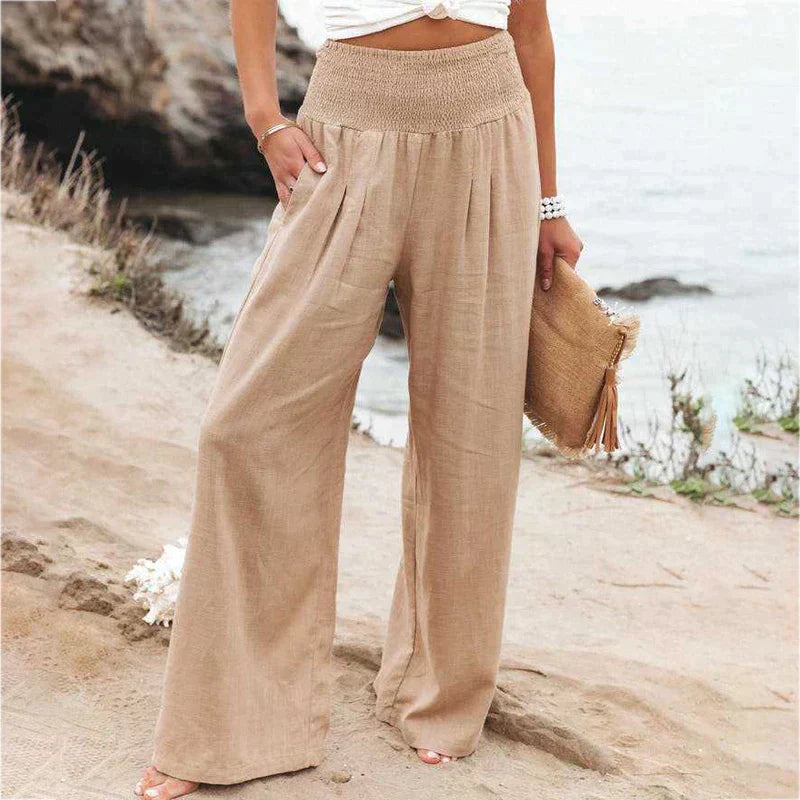Sienna | Women's Wide-Leg Pants | Smocked Waist · PNY