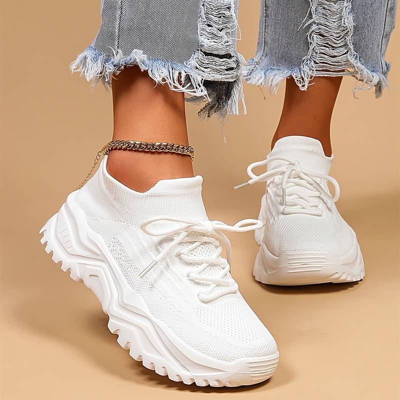 Sofia | Women's Lace-Up Sneakers | Chunky Sole · PNY
