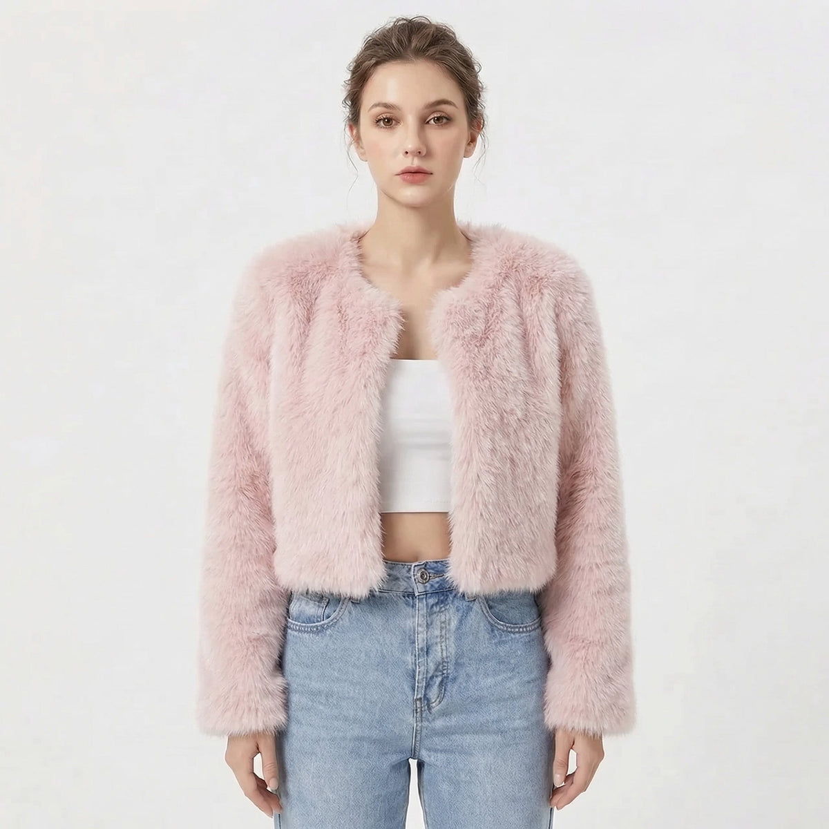 Sophia | Women's Cropped Jacket | Faux Fur · PNY