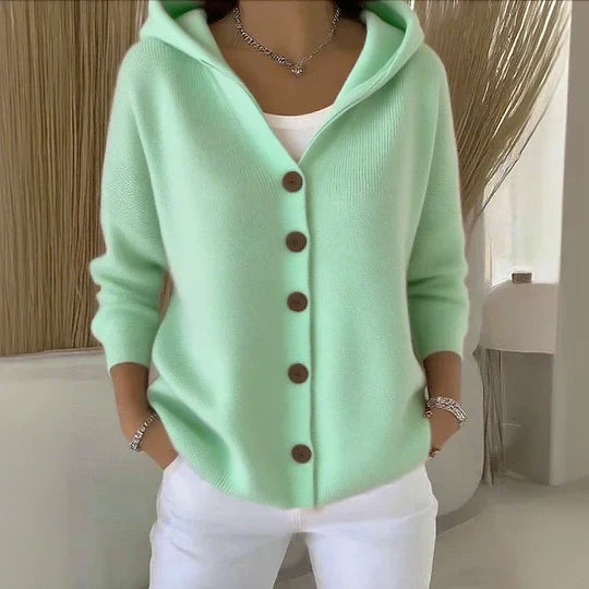 Sophia | Women's Hooded Cardigan | Button-Front · PNY