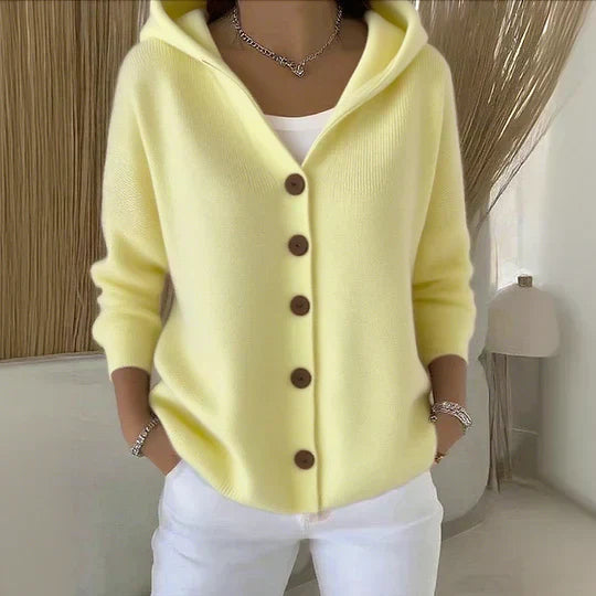 Sophia | Women's Hooded Cardigan | Button-Front · PNY