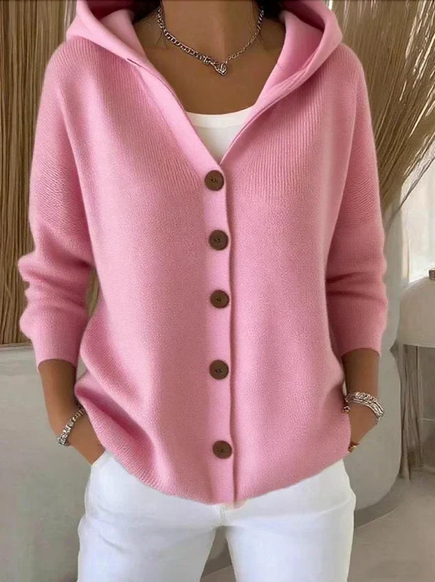 Sophia | Women's Hooded Cardigan | Button-Front · PNY