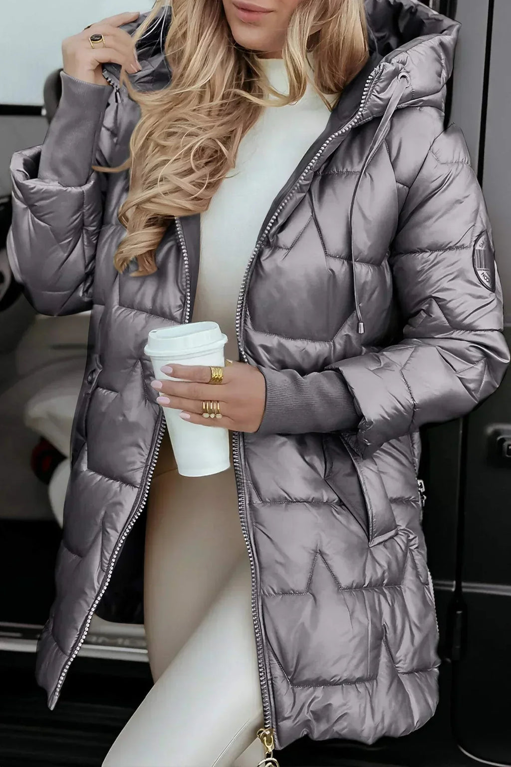 Sophia | Women's Hooded Puffer Jacket | Quilted Warm · PNY