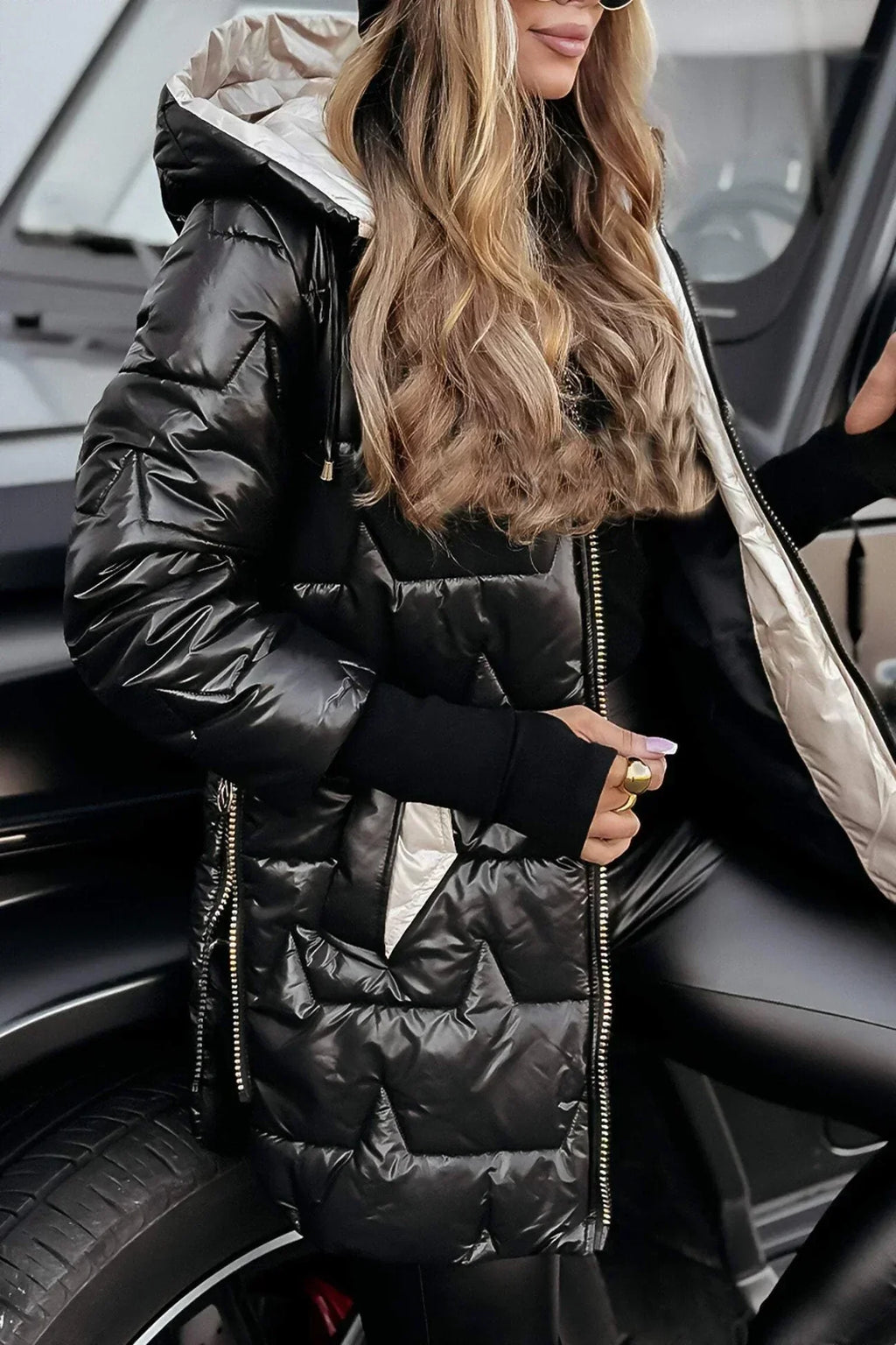 Sophia | Women's Hooded Puffer Jacket | Quilted Warm · PNY