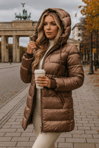Sophia | Women's Hooded Puffer Jacket | Quilted Warm · PNY