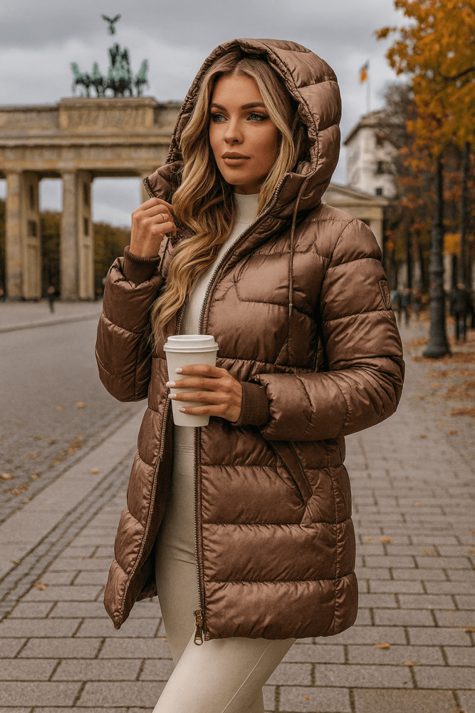 Sophia | Women's Hooded Puffer Jacket | Quilted Warm · PNY