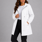 Sophia | Women's Hooded Rain Jacket | Drawstring Waist · PNY