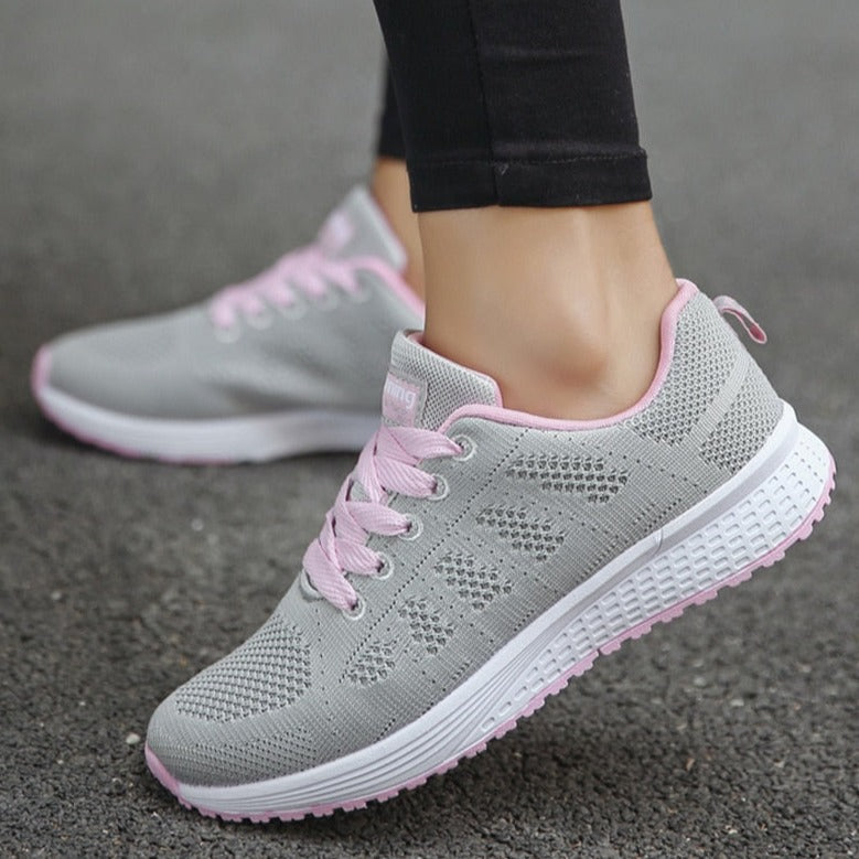 Sophia | Women's Lace-Up Sneakers | Mesh Knit · PNY