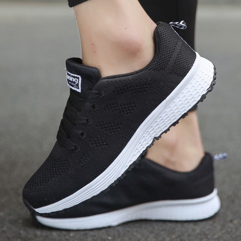 Sophia | Women's Lace-Up Sneakers | Mesh Knit · PNY