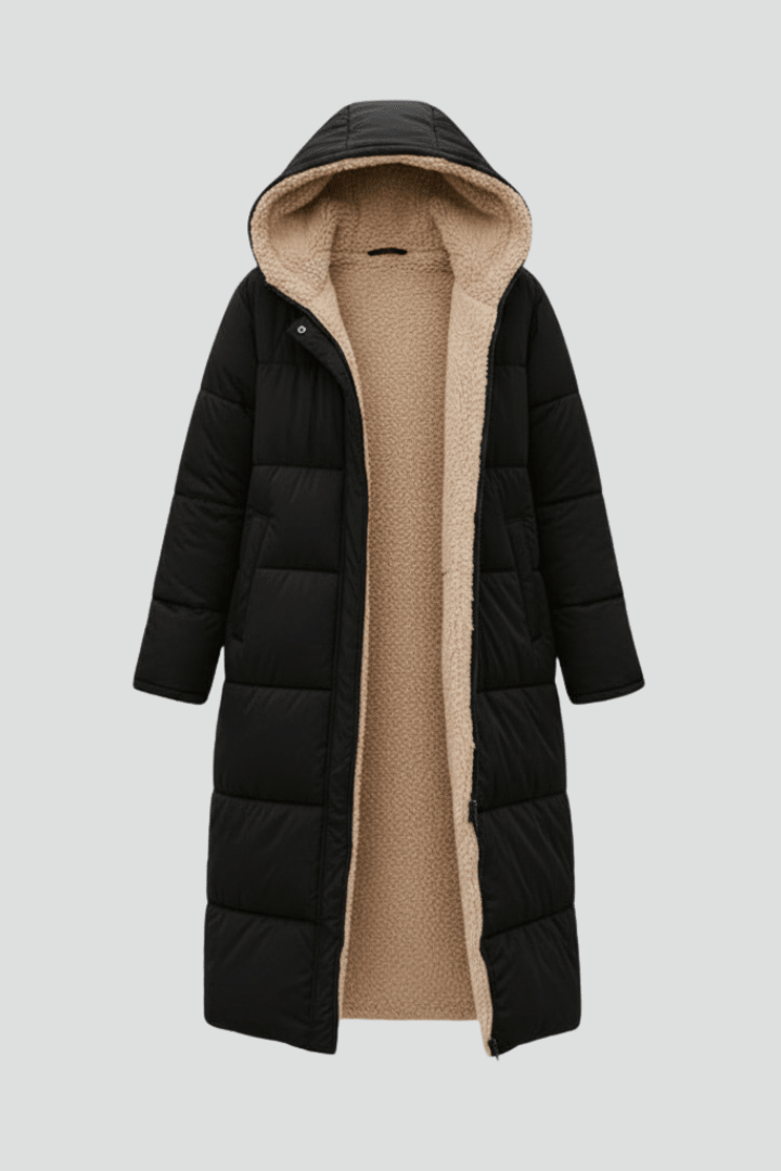 Sophia | Women's Longline Puffer Coat | Sherpa-Lined · PNY