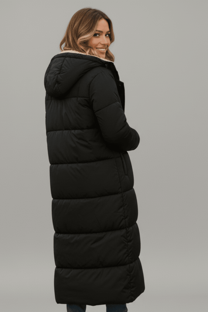 Sophia | Women's Longline Puffer Coat | Sherpa-Lined · PNY