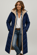 Sophia | Women's Longline Puffer Coat | Sherpa-Lined · PNY