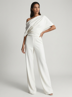 Sophia | Women's One-Shoulder Jumpsuit | Wide-Leg - PNY