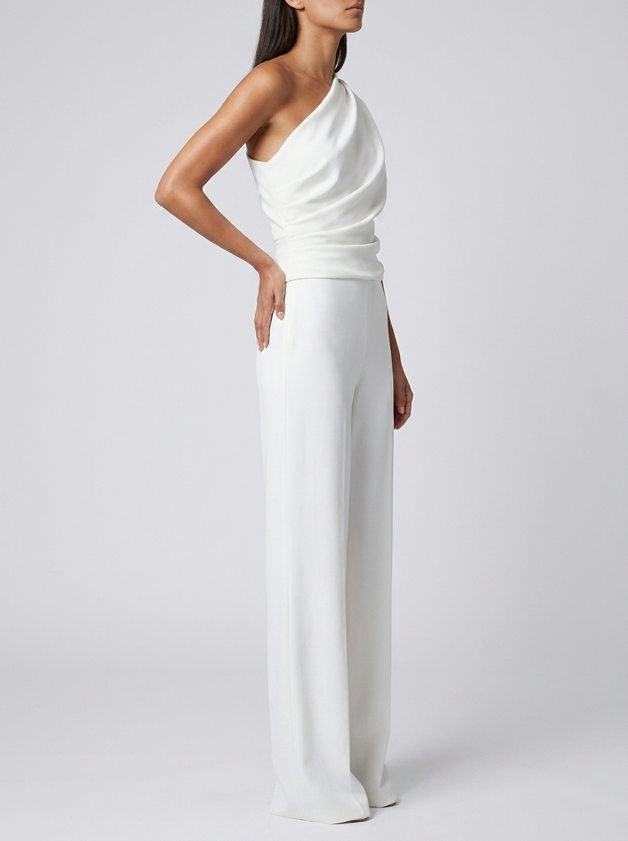 Sophia | Women's One-Shoulder Jumpsuit | Wide-Leg - PNY