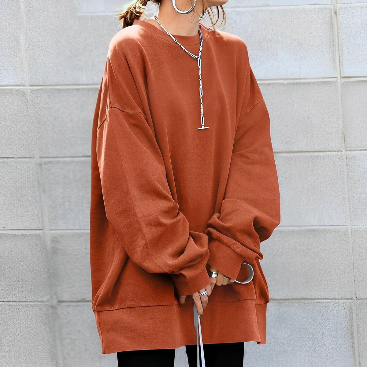 Sophia | Women's Oversized Sweatshirt | Ribbed Hem · PNY