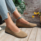 Sophia | Women's Round-Toe Flats | Knit Slip-On · PNY