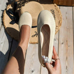 Sophia | Women's Round-Toe Flats | Knit Slip-On · PNY