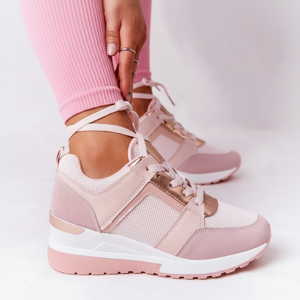 Sophia | Women's Wedge Sneakers | Perforated Detail · PNY