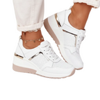 Sophia | Women's Wedge Sneakers | Perforated Detail · PNY