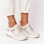 Sophia | Women's Wedge Sneakers | Perforated Detail · PNY