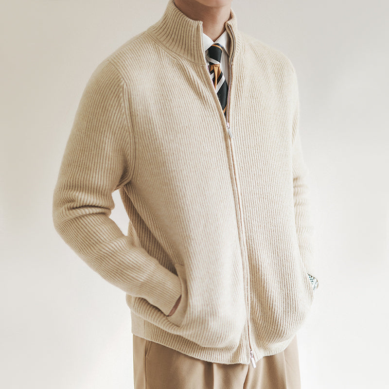 Theodore | Men's Full-Zip Cardigan | Stand Collar · PNY