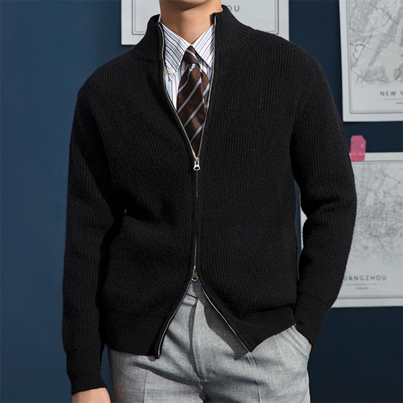 Theodore | Men's Full-Zip Cardigan | Stand Collar · PNY